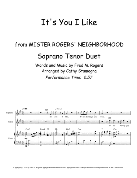 It's You I Like from MISTER ROGERS' NEIGHBORHOOD image number null