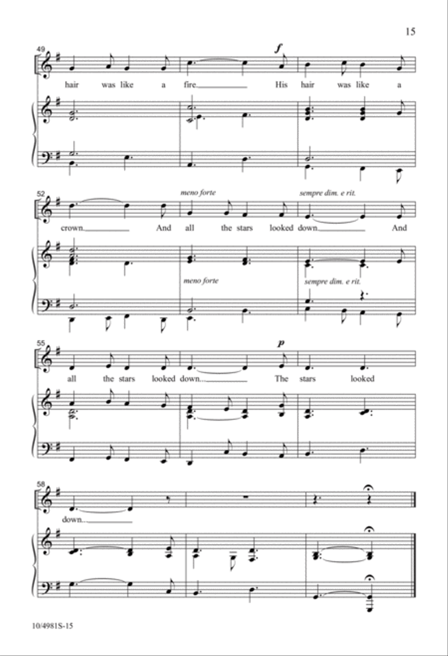 A Trinity of Carols Unison Choir scores gallery preview page 15