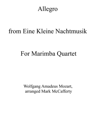 Allegro from Eine Kleine Nachtmusik for Marimba Quartet
