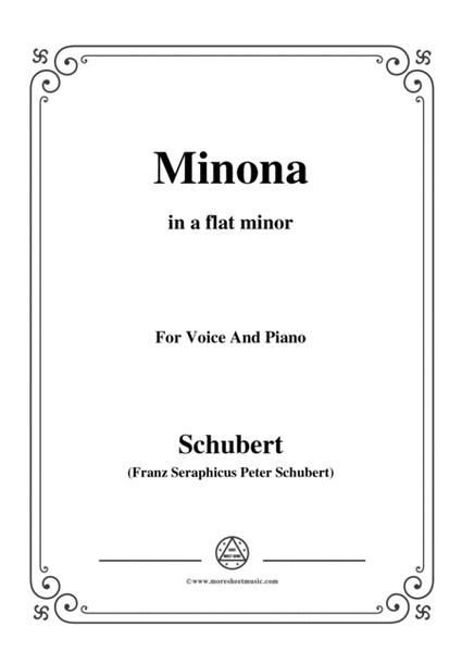 Schubert-Minona,in a flat minor,for Voice&Piano image number null