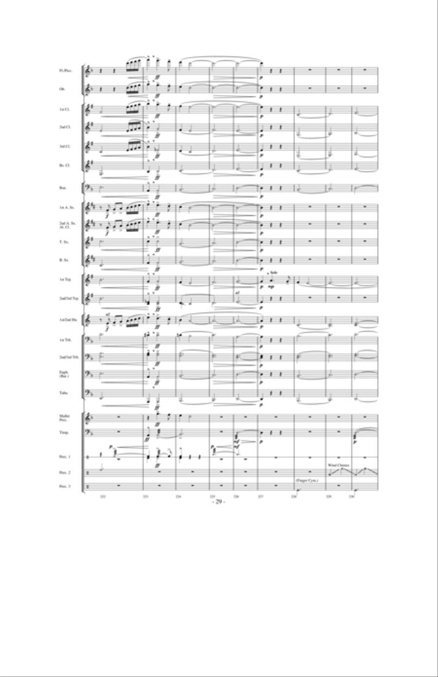 Dragons Fly on the Winds of Time Concert Band scores gallery preview page 28