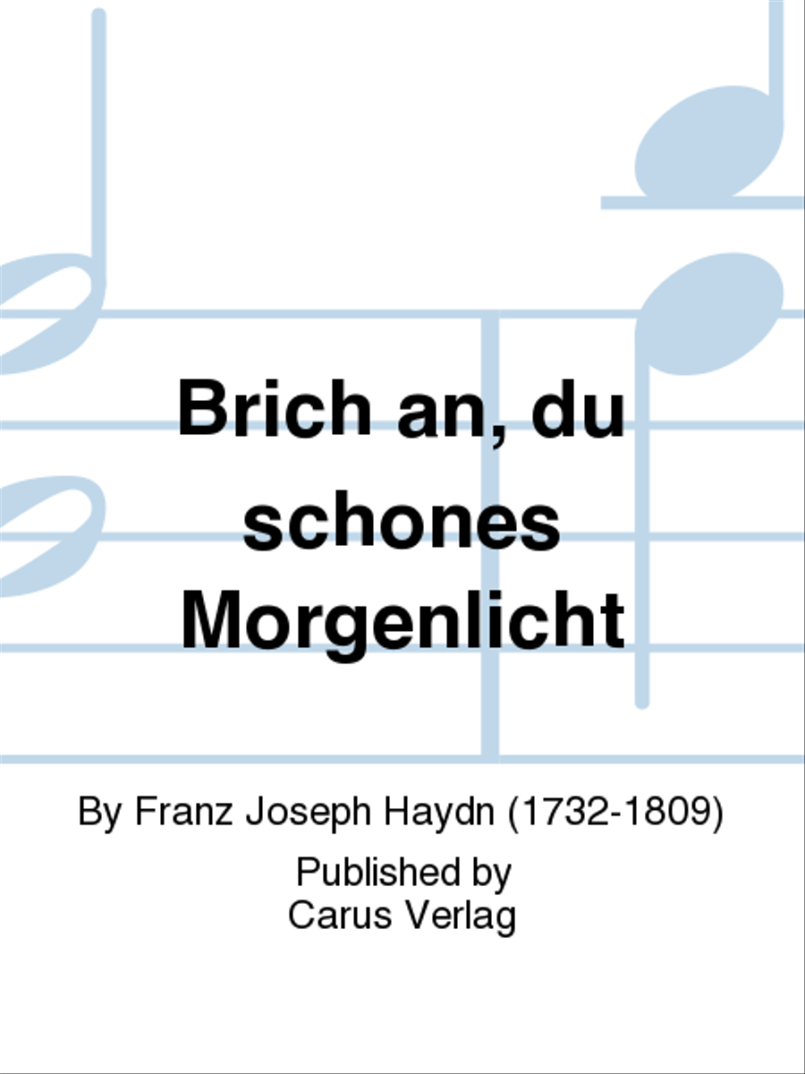Break forth, O beauteous heav'nly light (Brich an, du schones Morgenlicht) 3-Part scores gallery preview page 1
