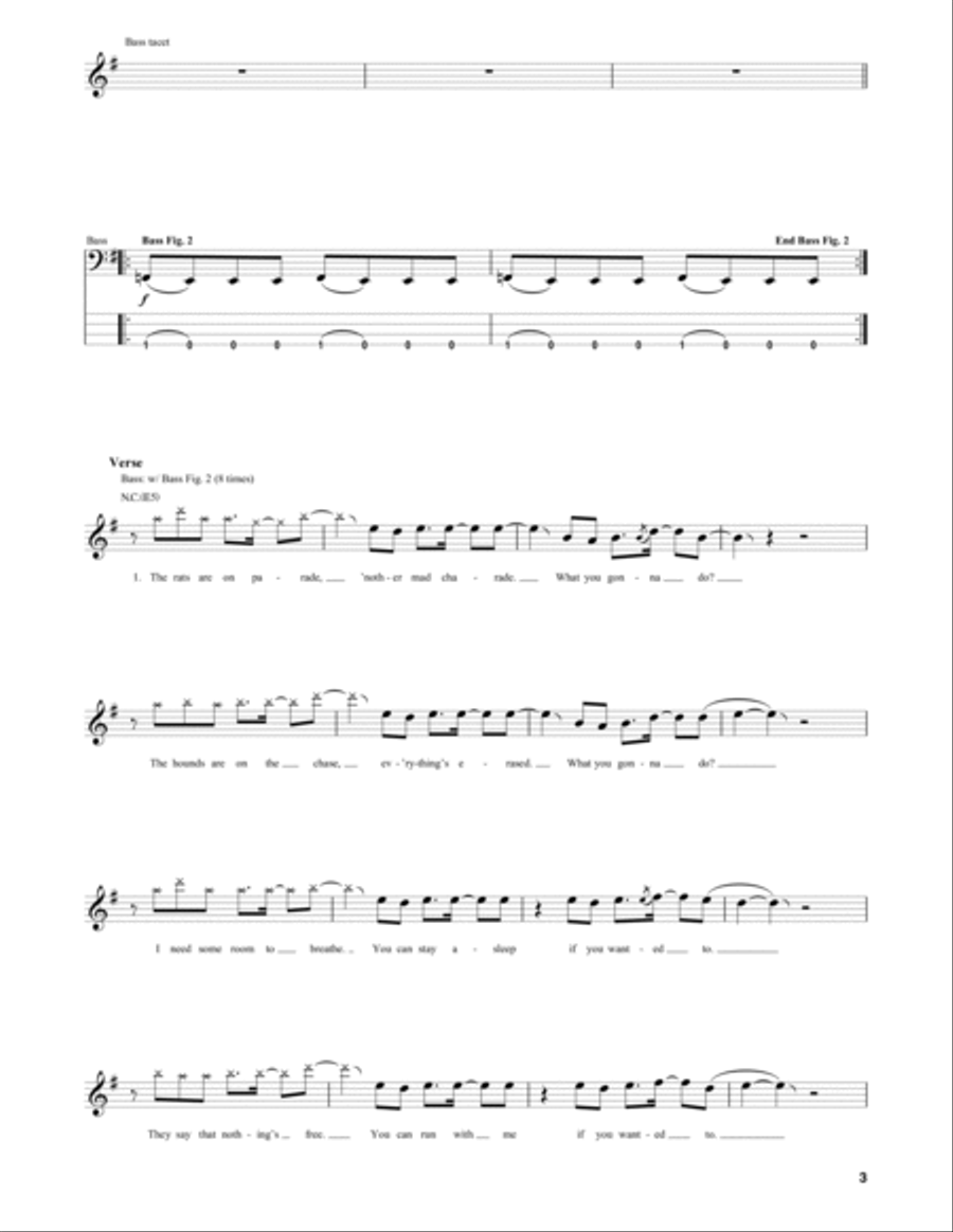 Run Guitar Tablature scores gallery preview page 3
