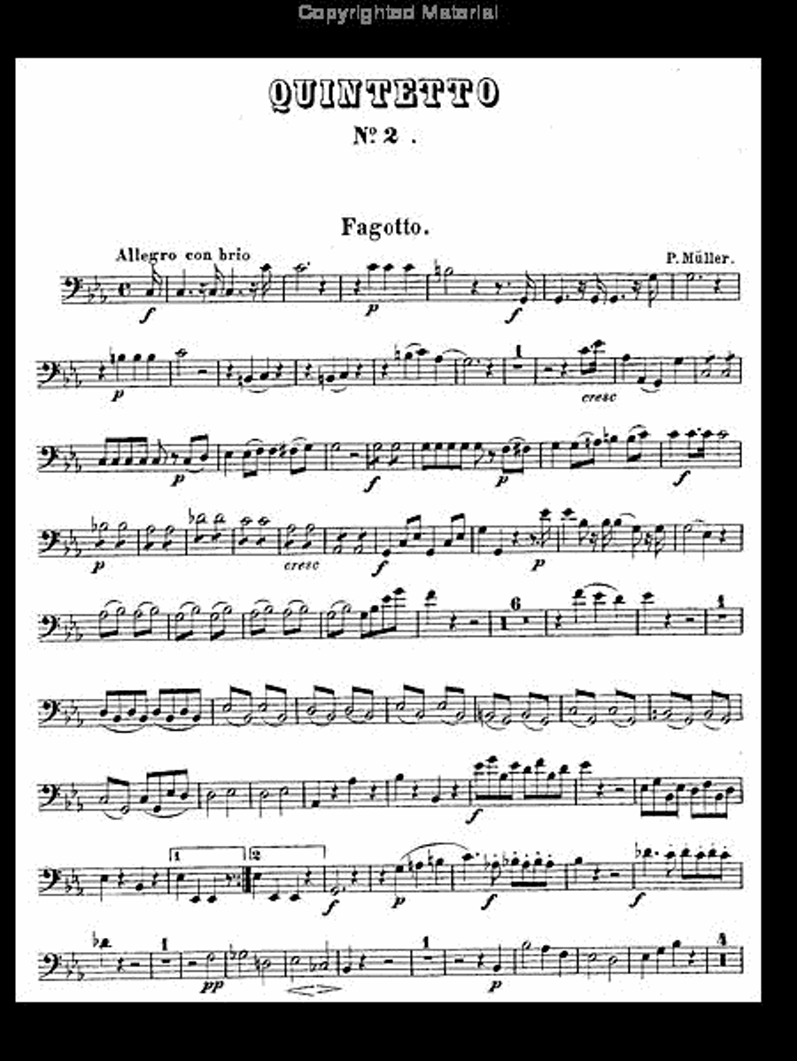 Drei Quintette Nr. 2 Woodwind Quintet scores gallery preview page 2