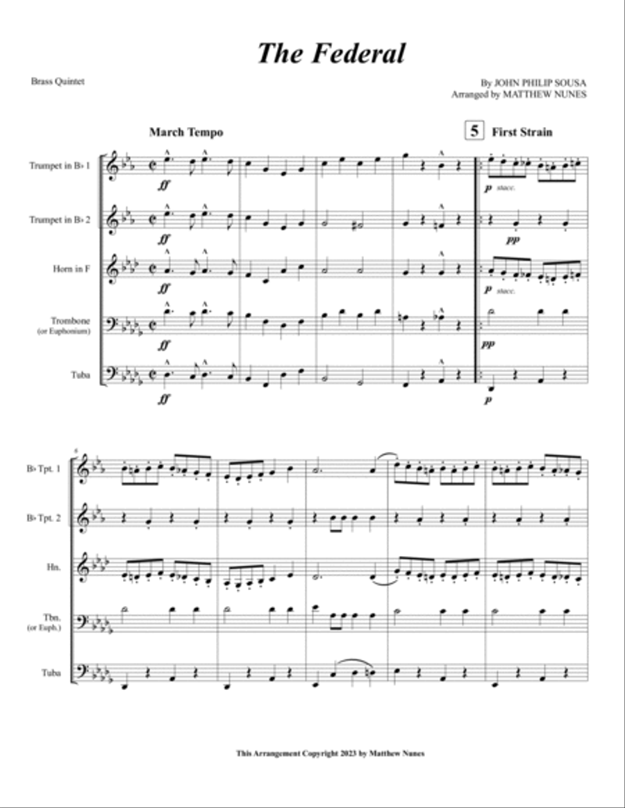 The Federal Brass Quintet scores gallery preview page 3