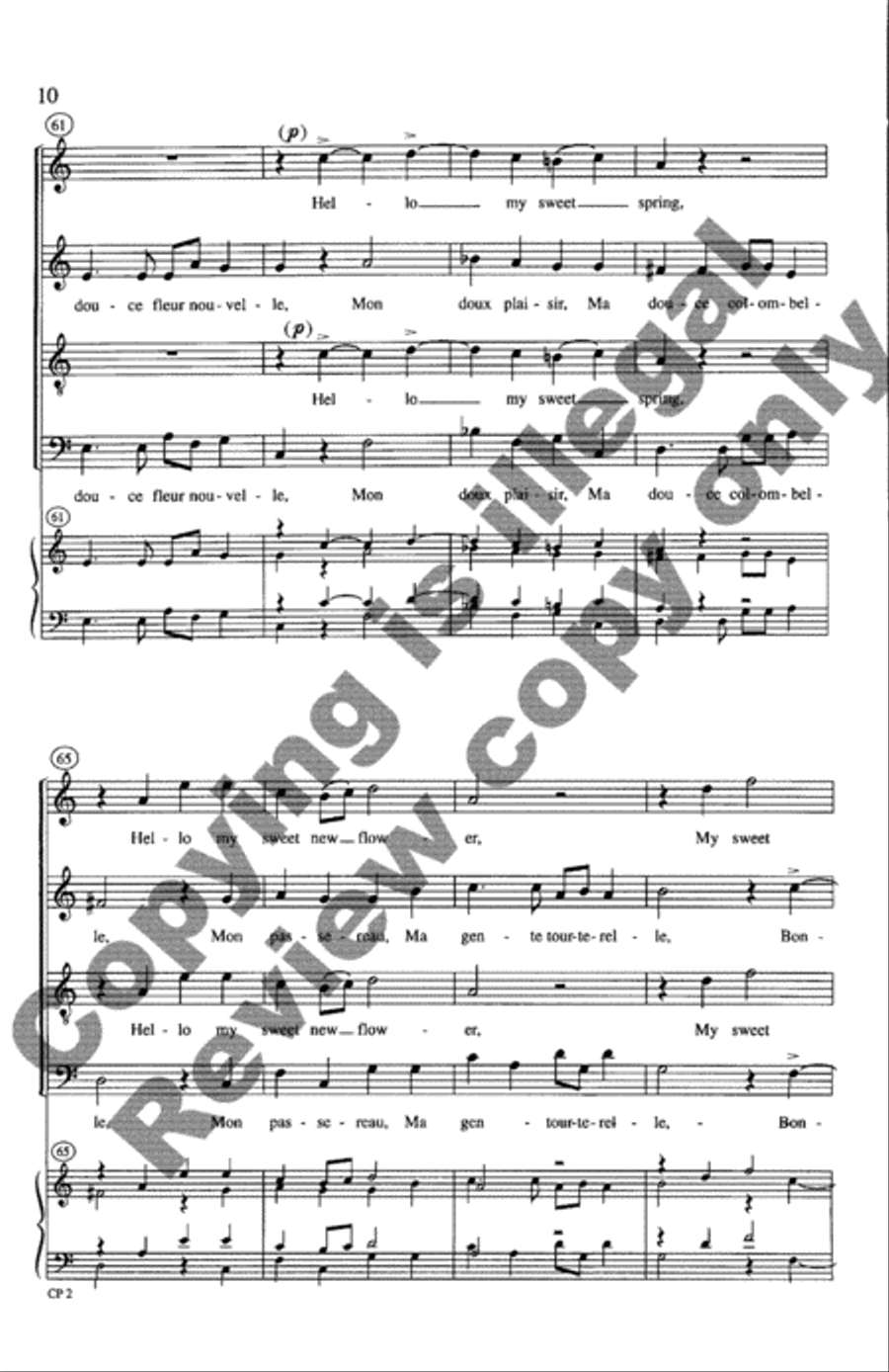 Bon Jour, Mon Coeur Bon Jour, Mon Coeur 4-Part scores gallery preview page 25