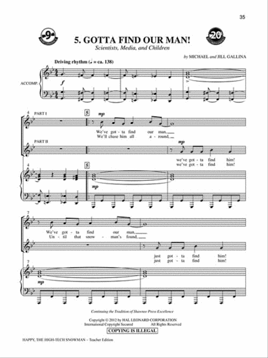 Happy, the High-Tech Snowman Choir scores gallery preview page 3