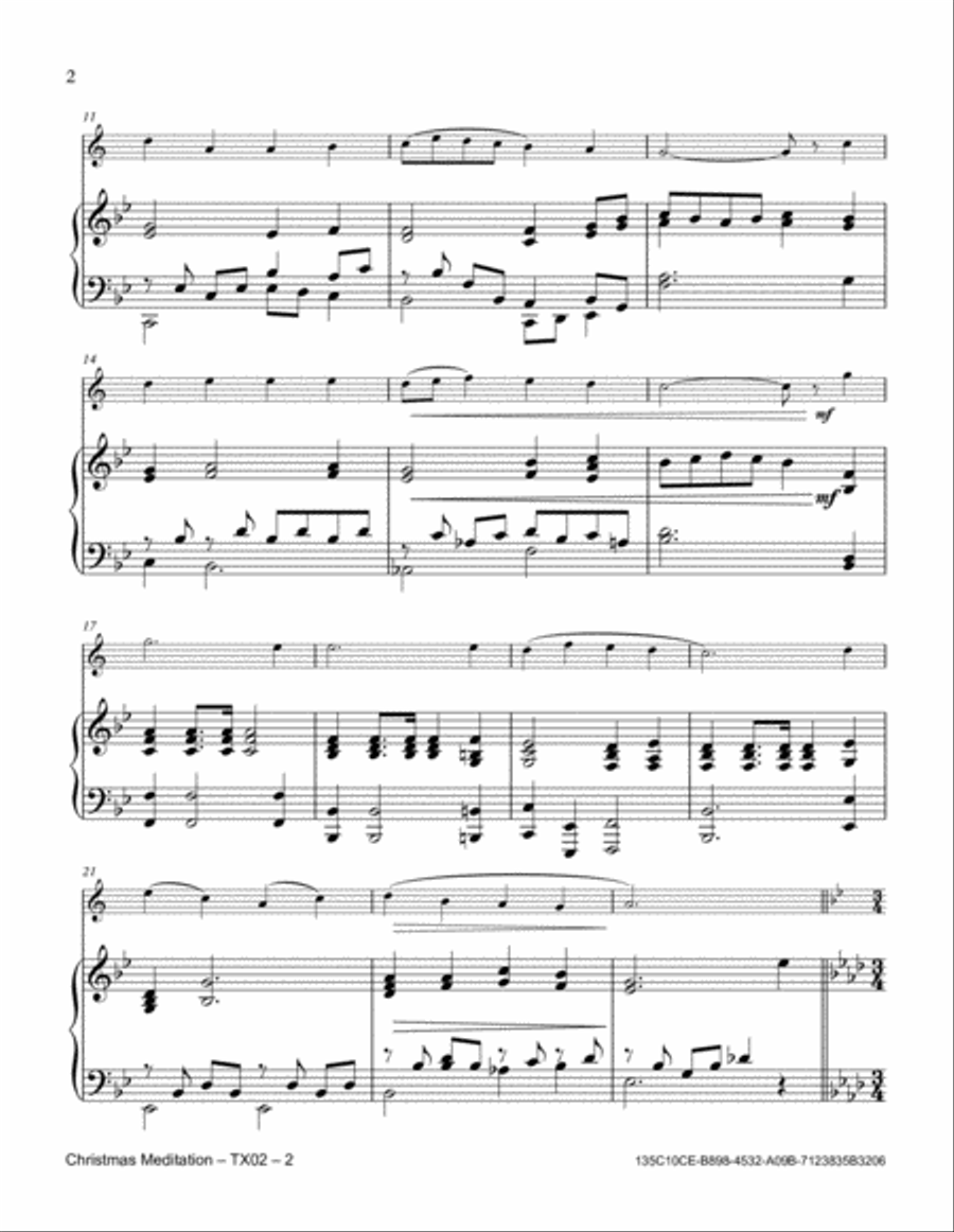 Christmas Meditation Tenor Saxophone scores gallery preview page 2