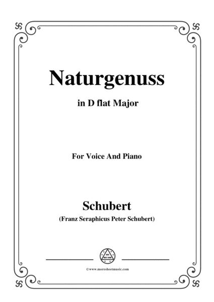 Schubert-Naturgenuss,in D flat Major,for Voice&Piano image number null