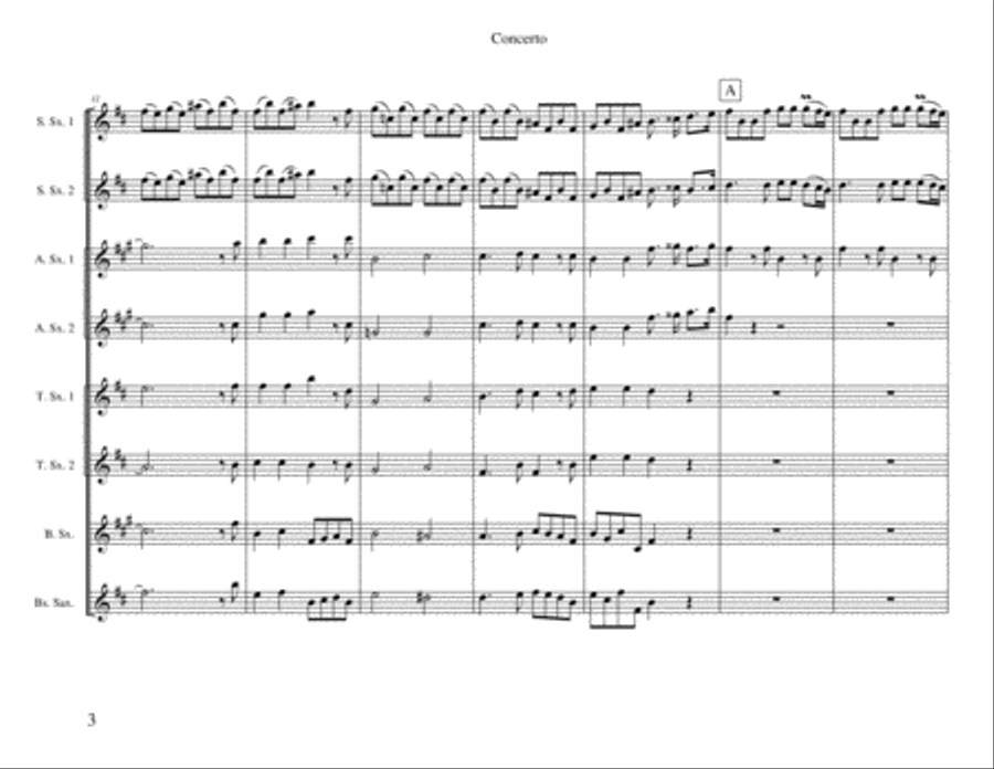 Concerto for Organ (BWV 593) Woodwind Ensemble scores gallery preview page 4
