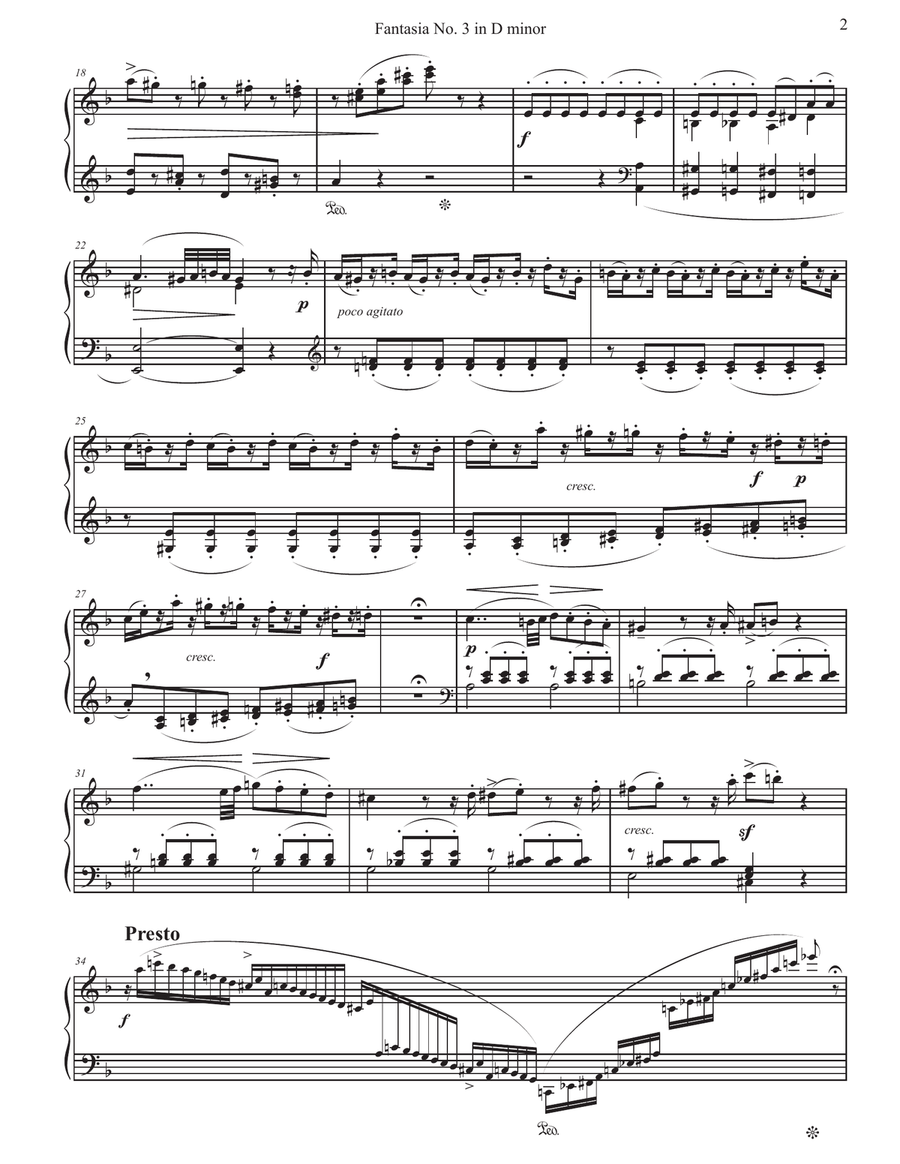 FANTASIA No. 3 in D minor K.397 by WOLFGANG AMADEUS MOZART. PIANO SOLO Piano Solo scores gallery preview page 5