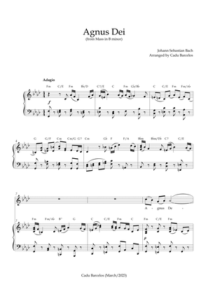 Agnus Dei - Mass B Minor BACH - F minor Chords
