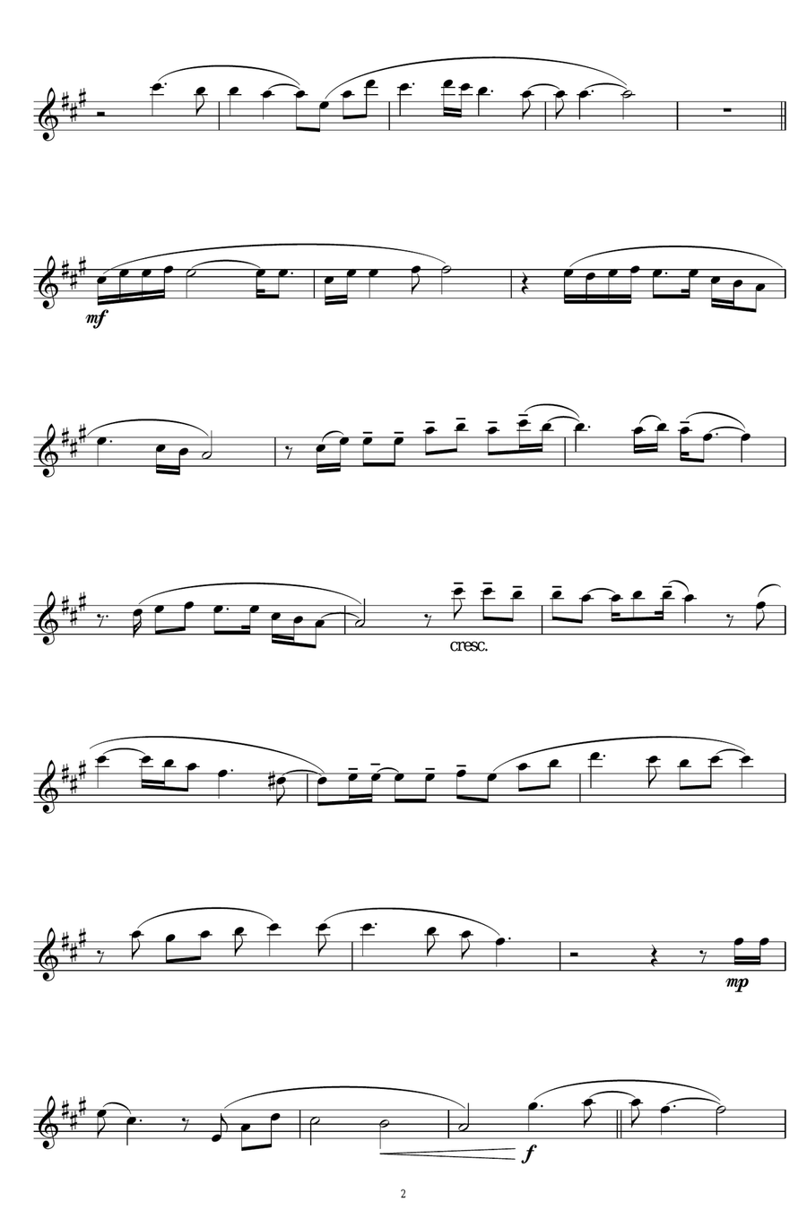Come What May (from Moulin Rouge) Alto Saxophone scores gallery preview page 2