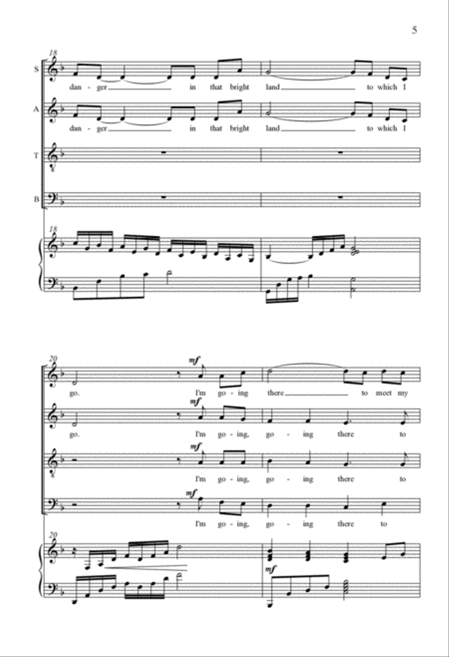 Poor Wayfaring Stranger Poor Wayfaring Stranger 4-Part scores gallery preview page 3
