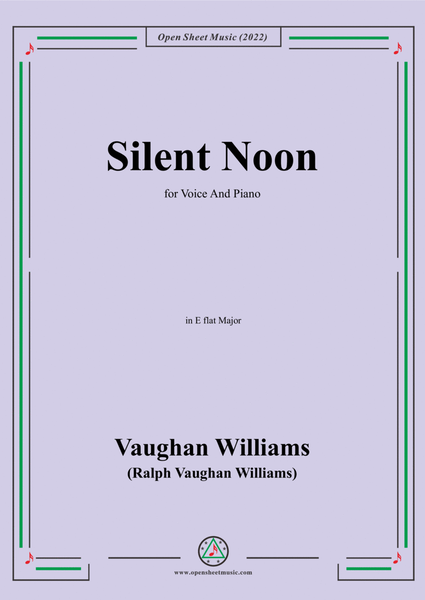 Vaughan Williams-Silent Noon,in E flat Major,for Voice and Piano image number null
