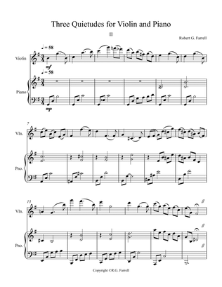 Three Quietudes for Violin and Piano #2