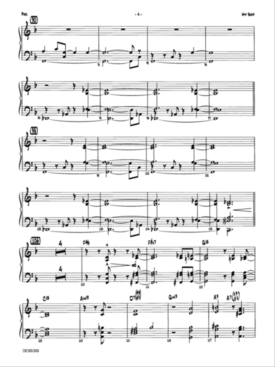 My Ship: Piano Accompaniment Jazz Ensemble scores gallery preview page 4