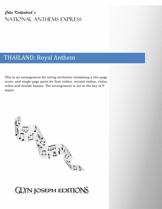 Book cover for The Royal Anthem of Thailand (arr. for string orchestra)