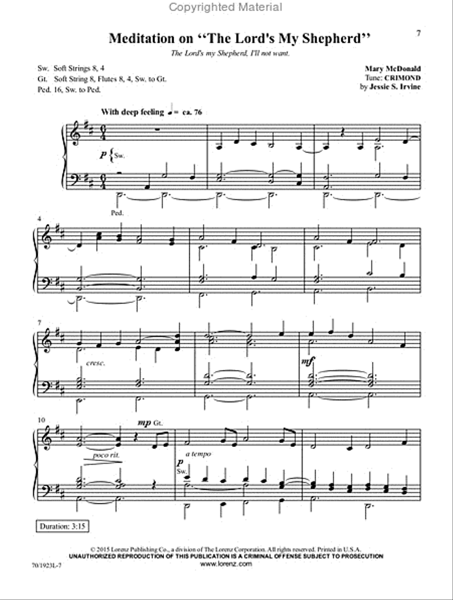 God Gave a Song God Gave a Song Organ Solo scores gallery preview page 3