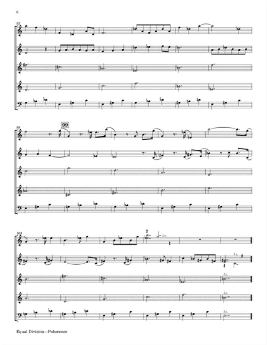 Equal Division (or The Menacing Music Box) Chamber Music scores gallery preview page 6