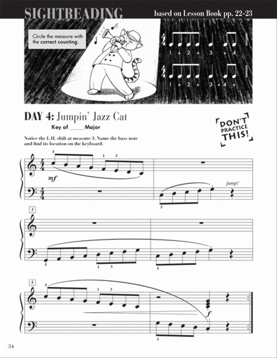 Level 2B – Sightreading Book Piano Method scores gallery preview page 5