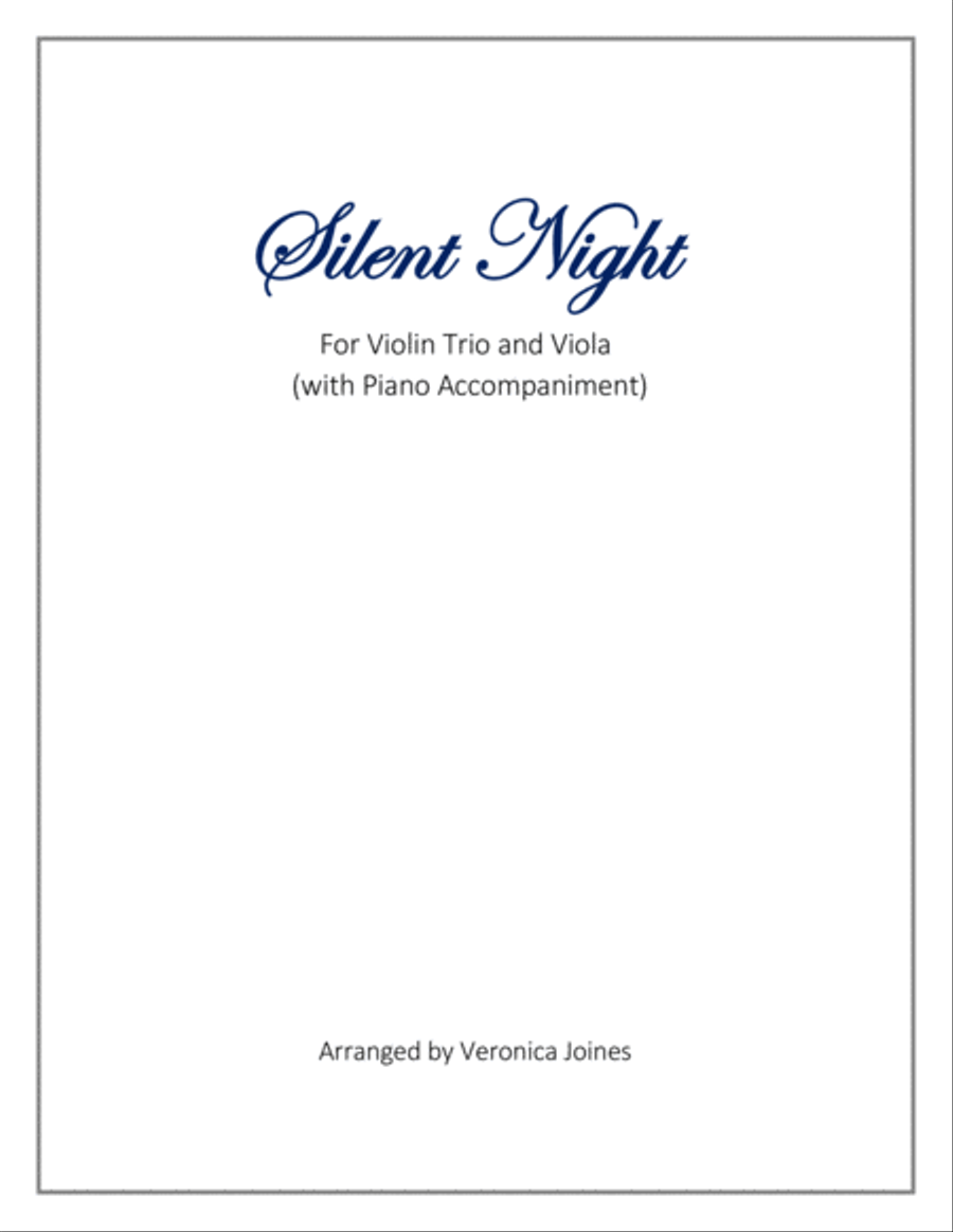 Silent Night-Beginning Violin Ensemble (optional Viola) String Duet scores gallery preview page 1