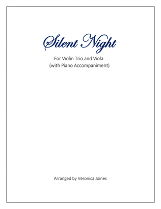 Book cover for Silent Night-Beginning Violin Ensemble (optional Viola)