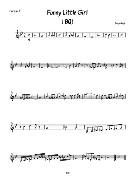 Funny Little Girl (Brass Quintet) - Small Ensemble - Digital Sheet Music