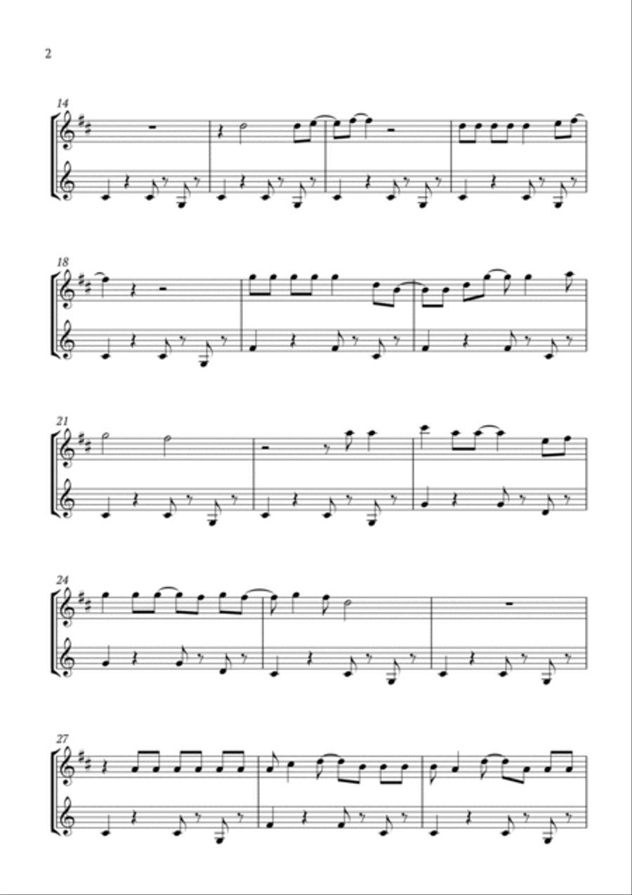 Kiss The Girl B-Flat Clarinet scores gallery preview page 2