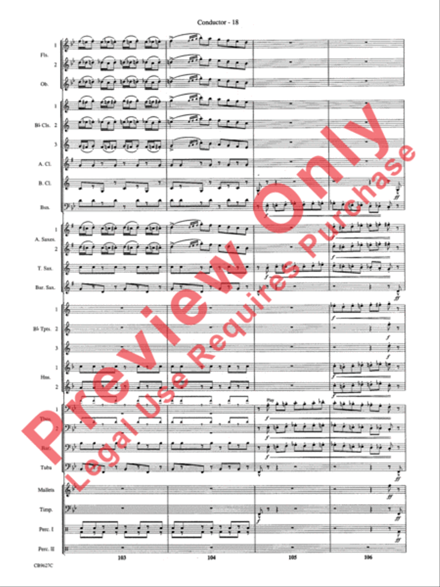 How the Grinch Stole Christmas Concert Band scores gallery preview page 21