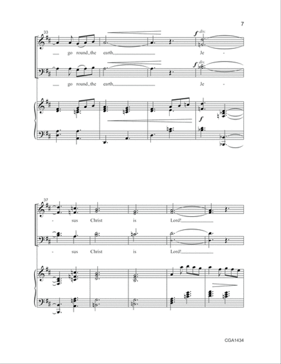 Let the Song Go Round the Earth 4-Part scores gallery preview page 6