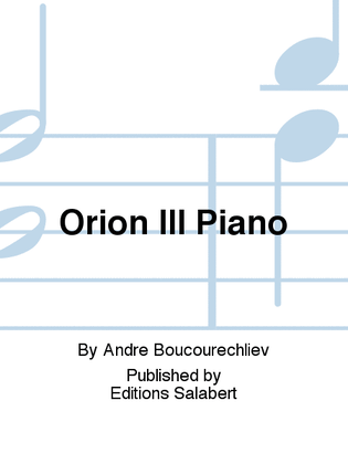 Book cover for Orion III Piano