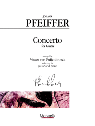 Book cover for Concerto in B-flat Major for Guitar and Piano (Piano Reduction)