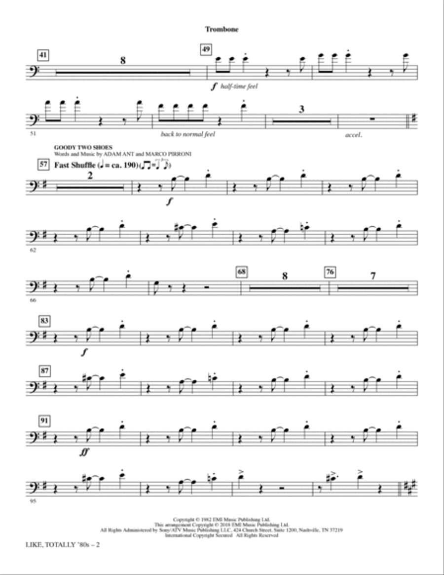 Like, Totally '80s (arr. Mark Brymer) - Trombone Choir scores gallery preview page 2