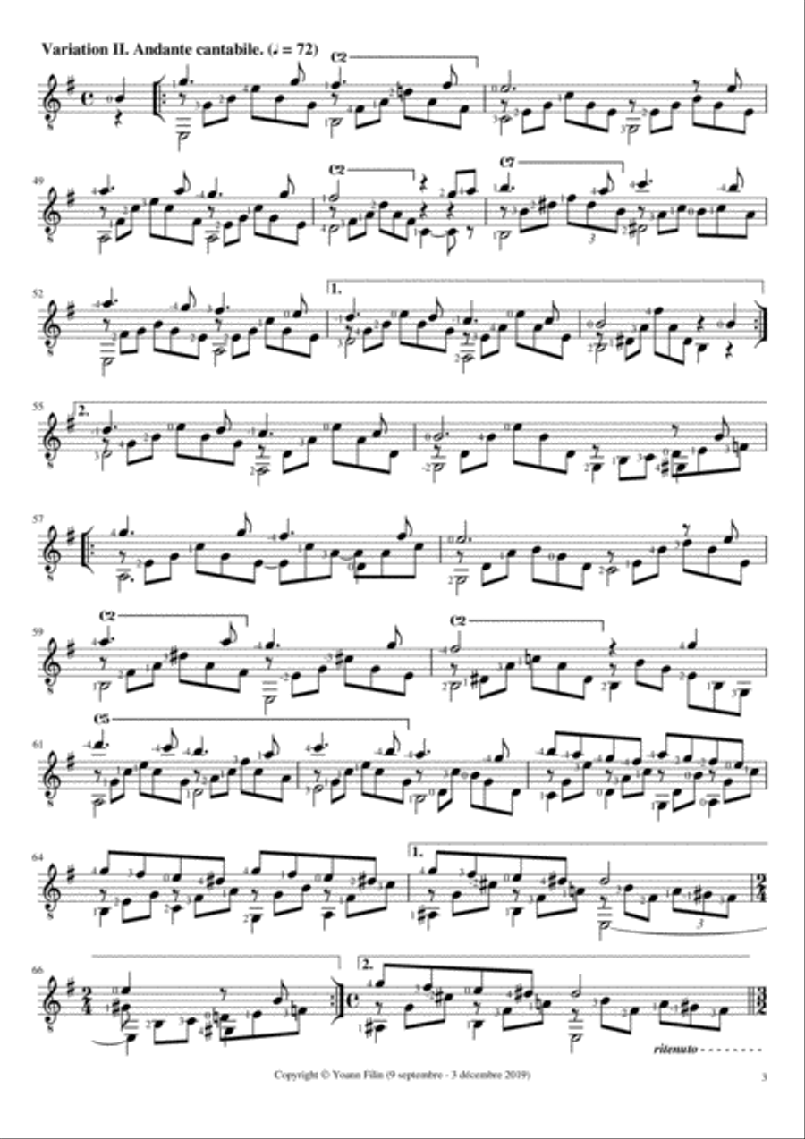 O Lord, Hear my Prayer (variations of a theme by Jacques Berthier) Classical Guitar scores gallery preview page 4
