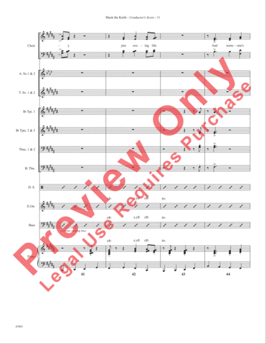 Mack the Knife Choir scores gallery preview page 13