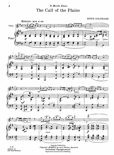 Four compositions for violin with piano accompaniment.