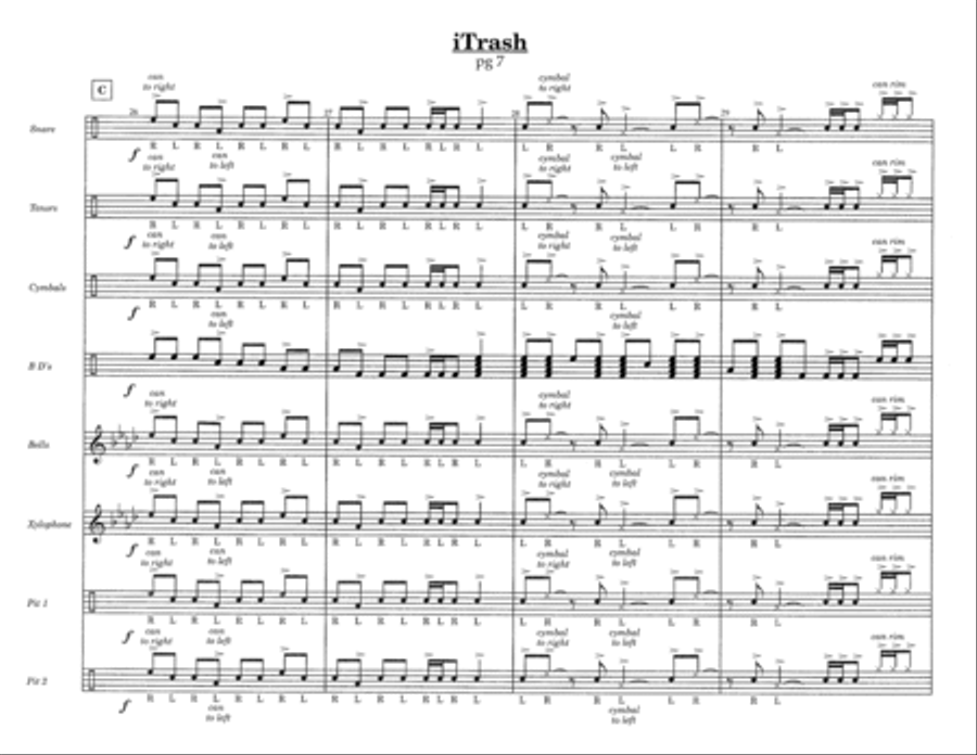 iTrash w/Tutor Tracks iTrash w/Tutor Tracks Percussion Ensemble scores gallery preview page 5