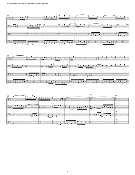 Prelude 18 from Well-Tempered Clavier, Book 1 (Bassoon Quartet) image number null