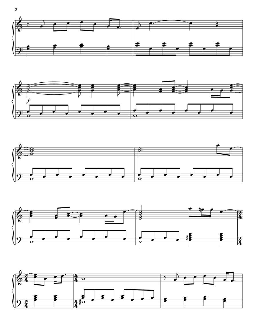 Golden Slumbers Golden Slumbers Piano Solo scores gallery preview page 2