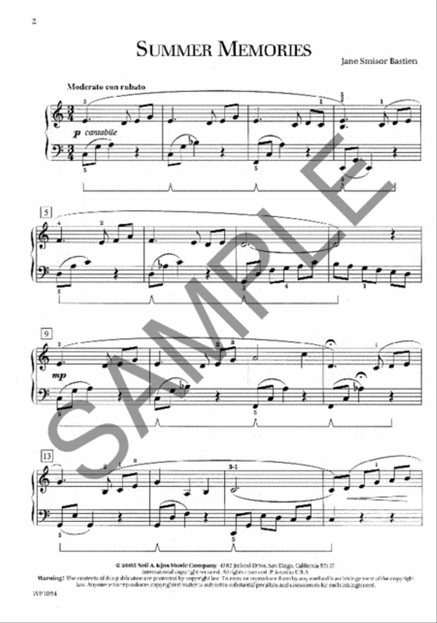 Summer Memories Summer Memories Piano Method scores gallery preview page 2