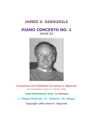 Piano Concerto No. 1, Op. 53. (Conductors Score, Set of Parts, Solo Piano, 2 Piano Reduction) : by J