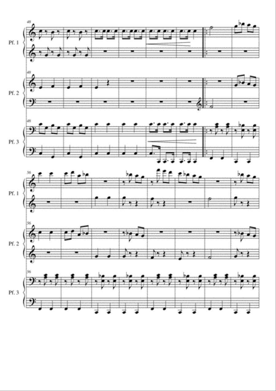 Can Can. Piano 6 hands Piano Method scores gallery preview page 4