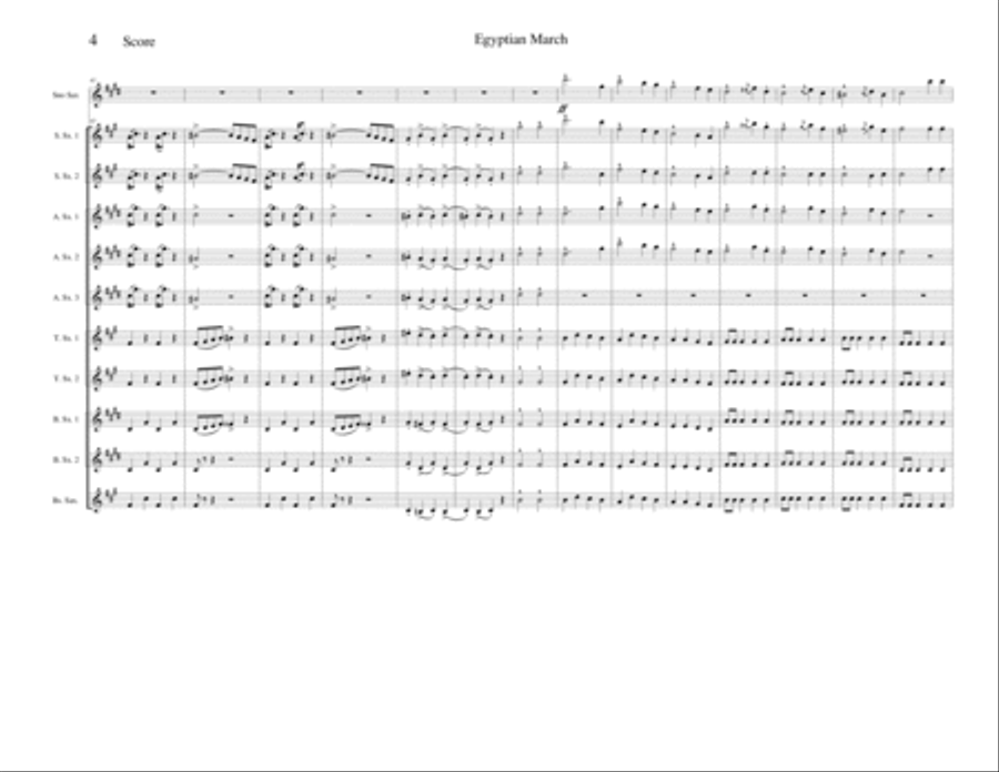 Egyptian March - Opus 335 Woodwind Ensemble scores gallery preview page 4