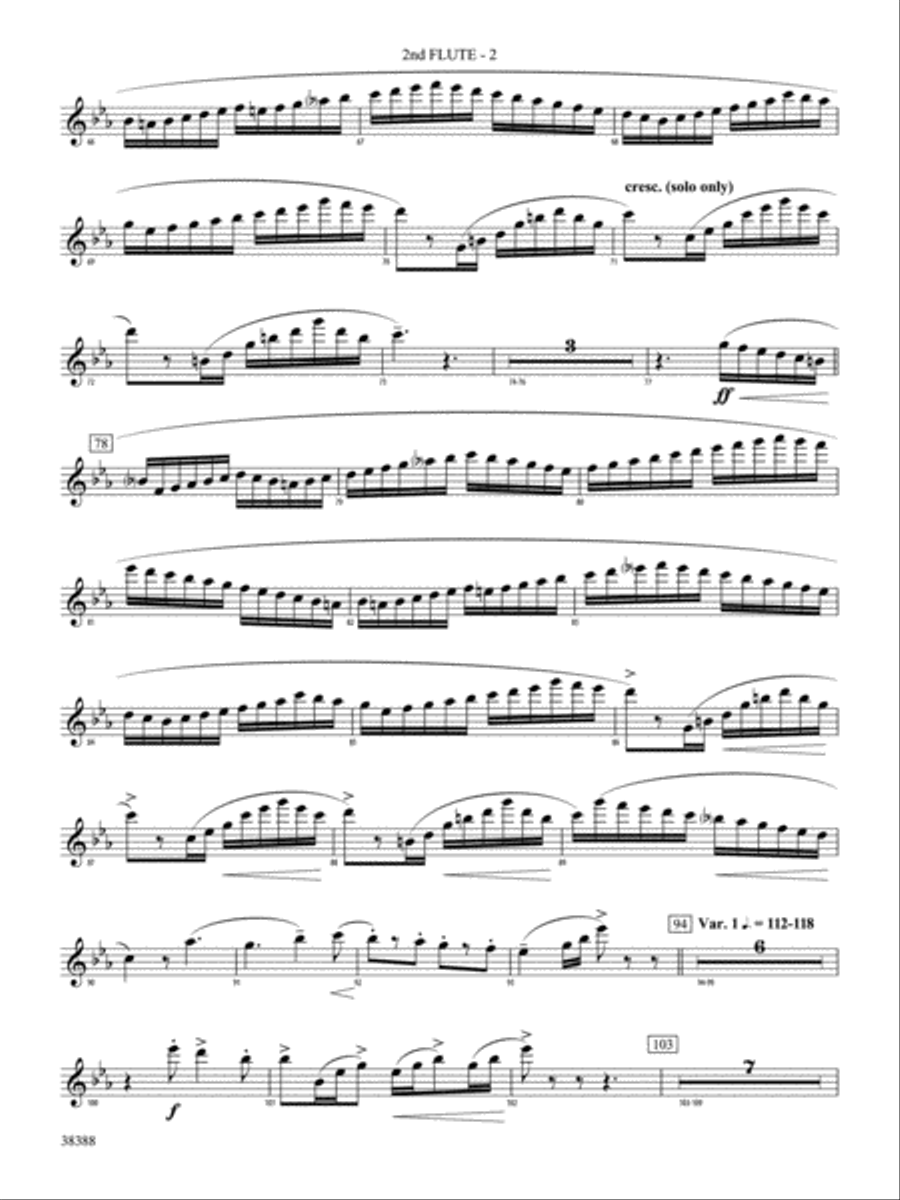 Napoli: 2nd Flute Concert Band scores gallery preview page 2