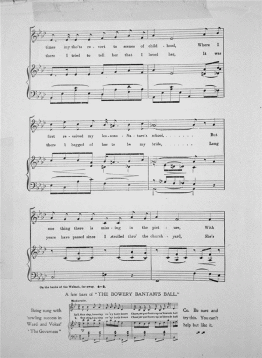 On the Banks of the Wabash, Far Away. Song & Chorus Choir scores gallery preview page 3