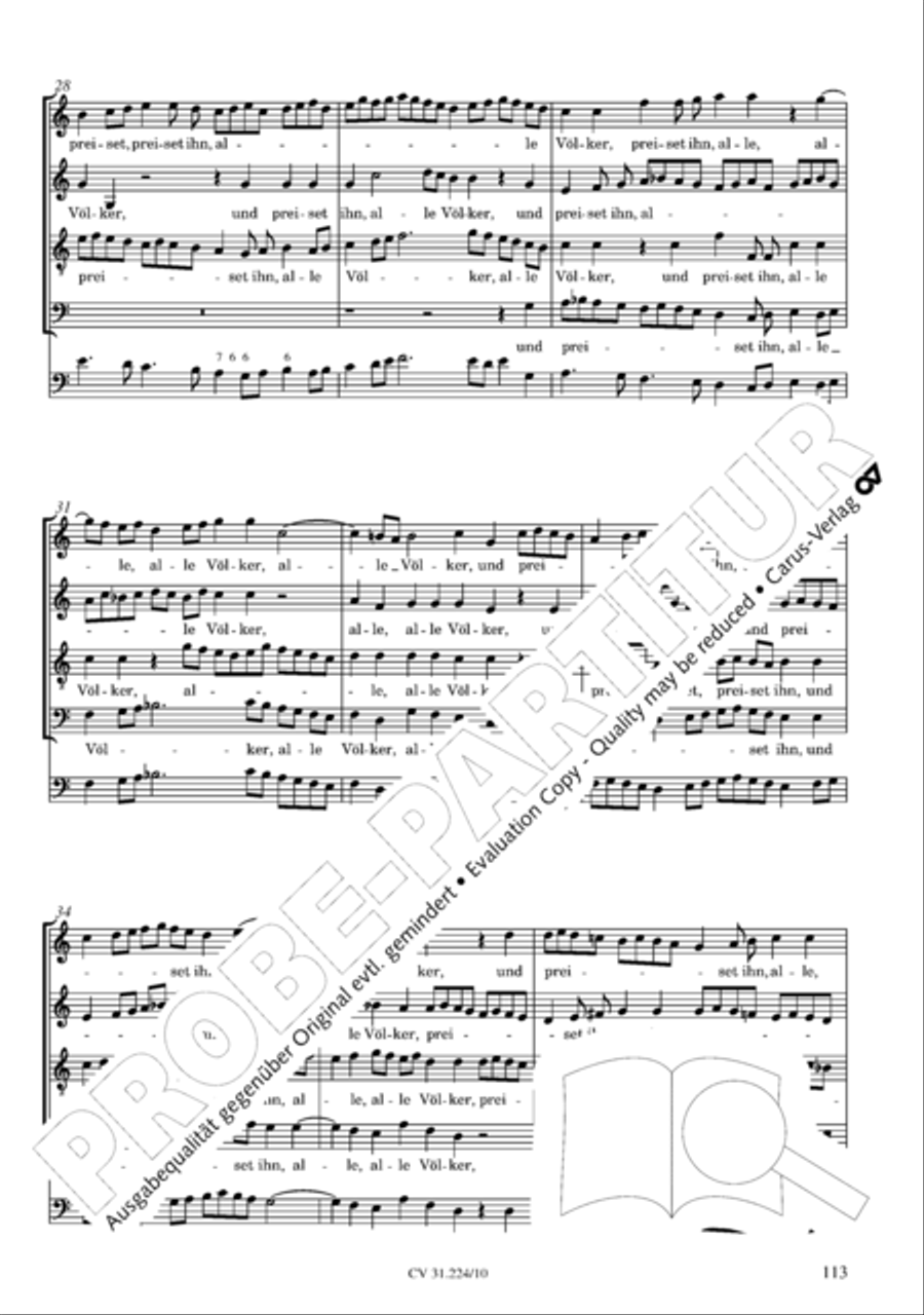 The complete motets (without Bc) Choir scores gallery preview page 120