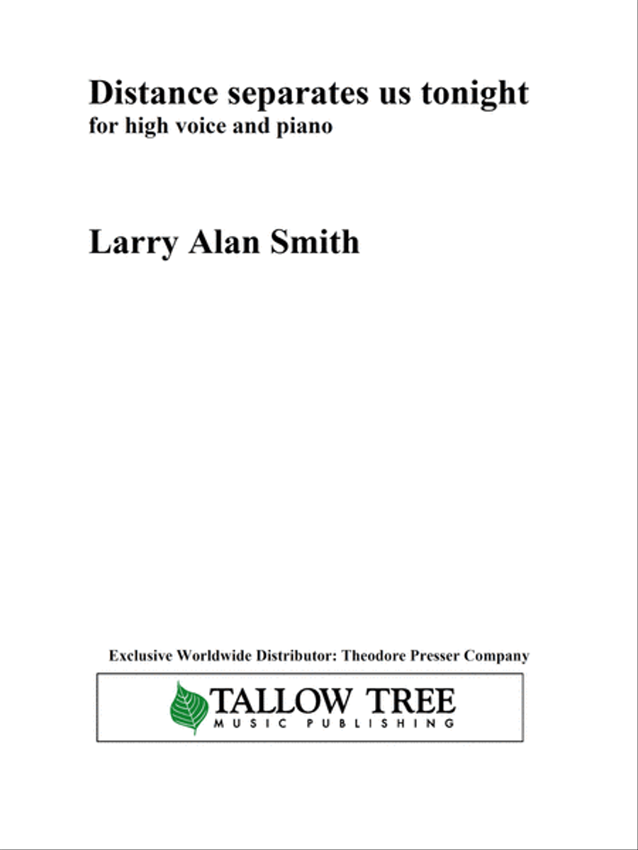 Distance Separates Us Tonight Chamber Music scores gallery preview page 1