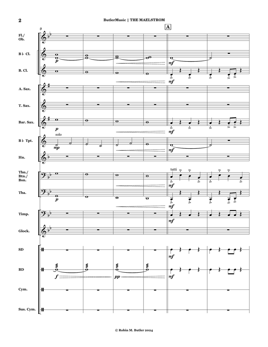 The Maelstrom - Grade 1 Concert Band Concert Band scores gallery preview page 6