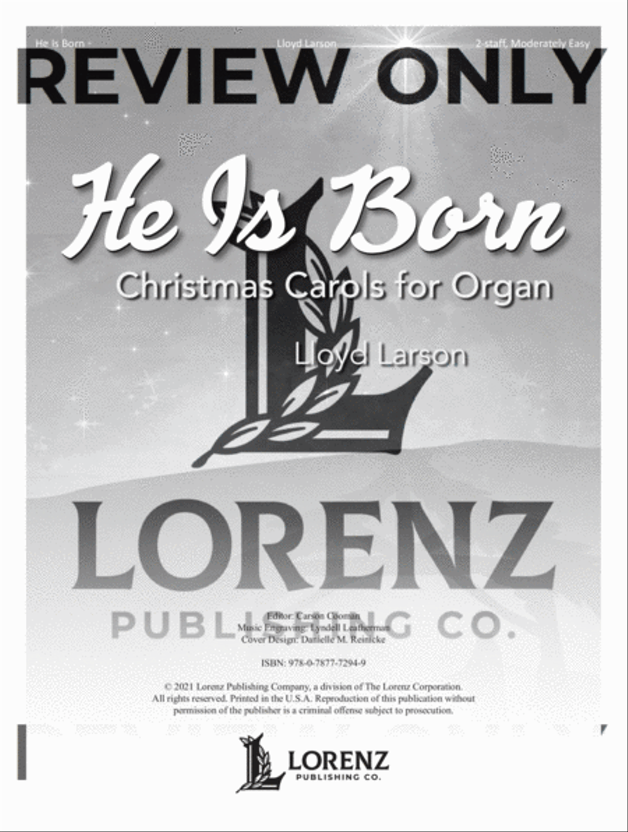 He Is Born Organ Solo scores gallery preview page 2
